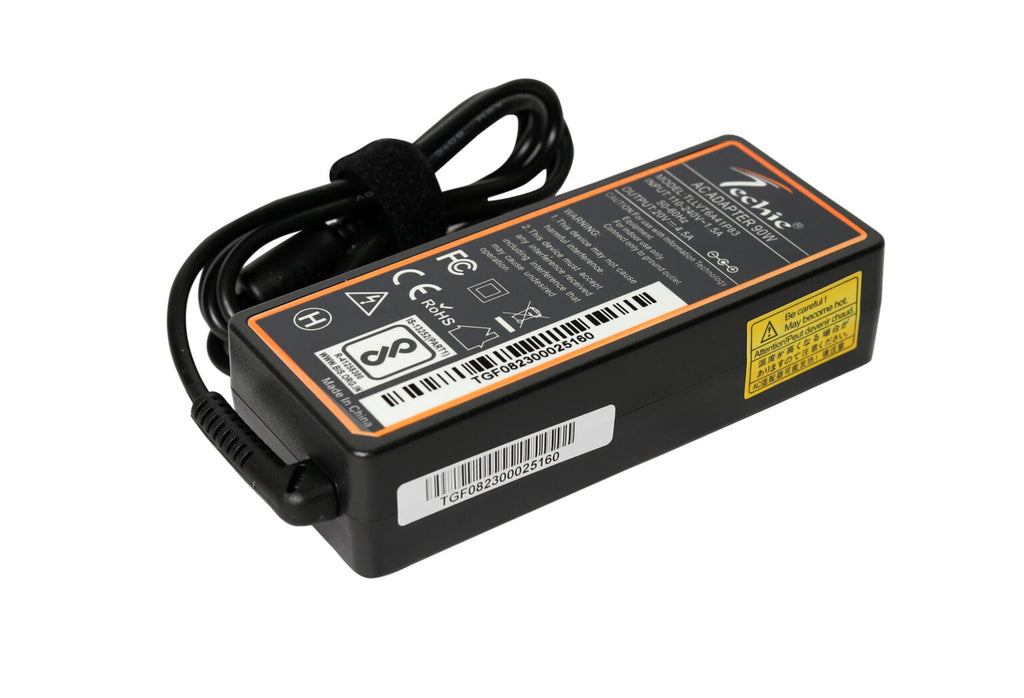 Techie Compatible Lenovo 90W Laptop Charger for G500s, G510s, Z500, Z51-70, ThinkPad X1 Carbon (20V, 4.5A)