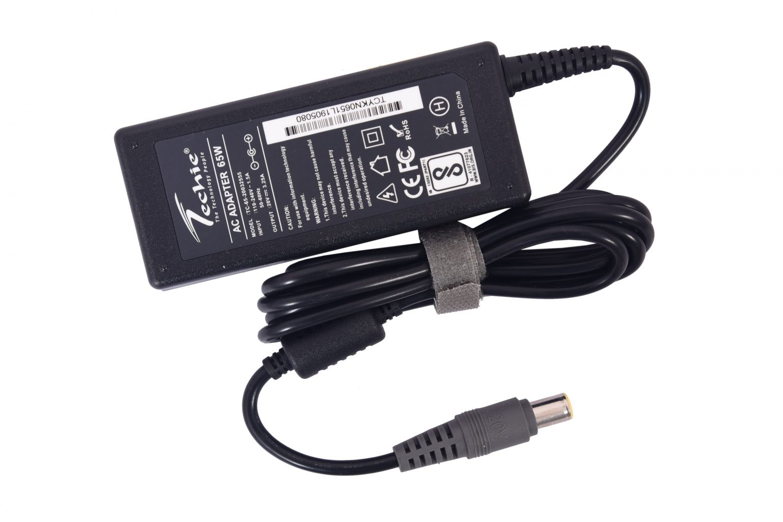 Techie Compatible Lenovo 65W Laptop Charger (20V, 3.25A, 7.9 × 5.5mm)