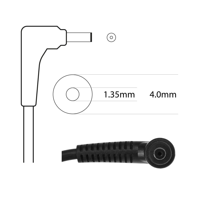Techie Compatible Asus 45W Laptop Charger for R540, X200C, VivoBook F201E, S200E, ZenBook UX31A Series (19V, 2.37A) | 4.0 × 1.35 mm Pin