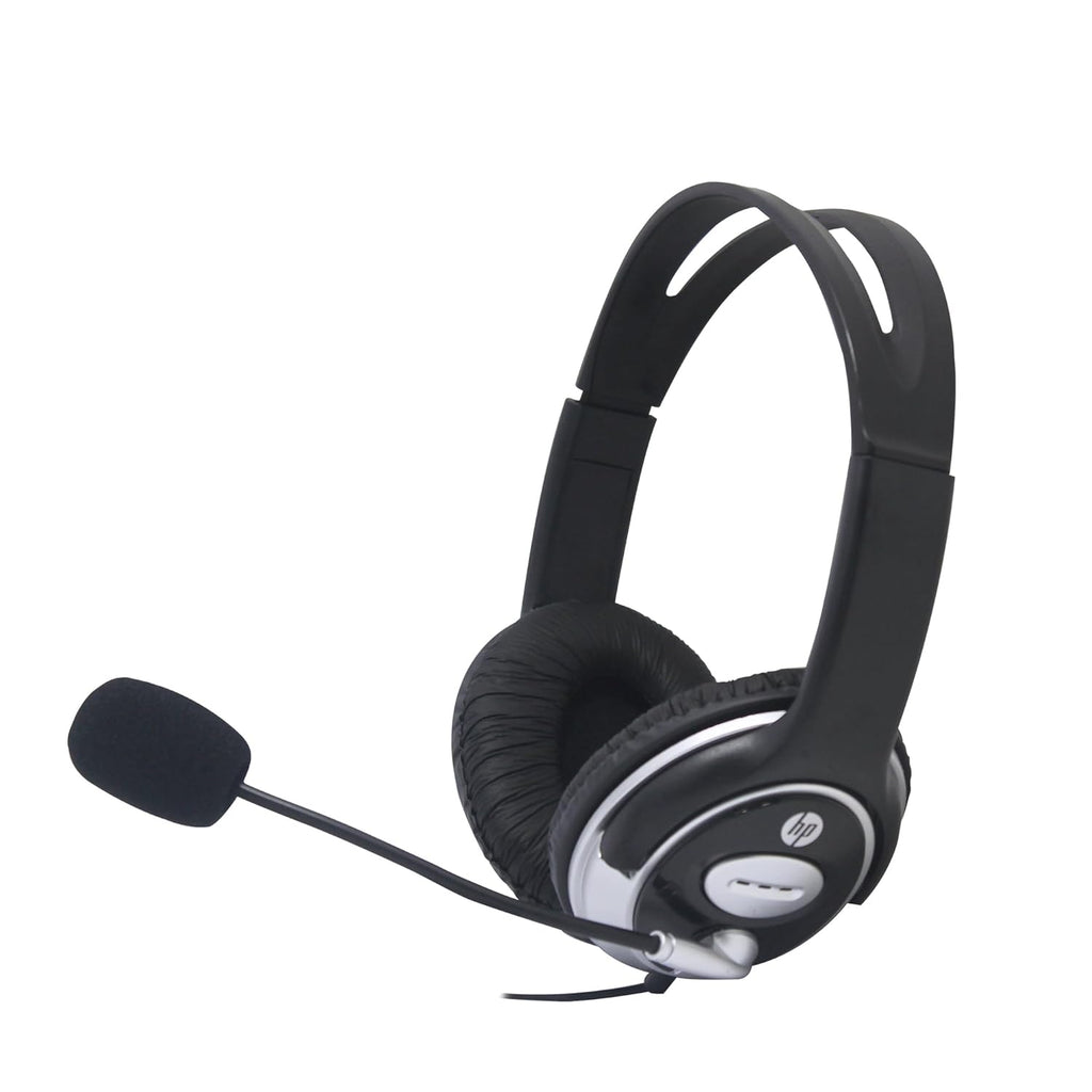 HP Wired On-Ear Headphones with Mic (B4B09PA) | Noise-Cancelling