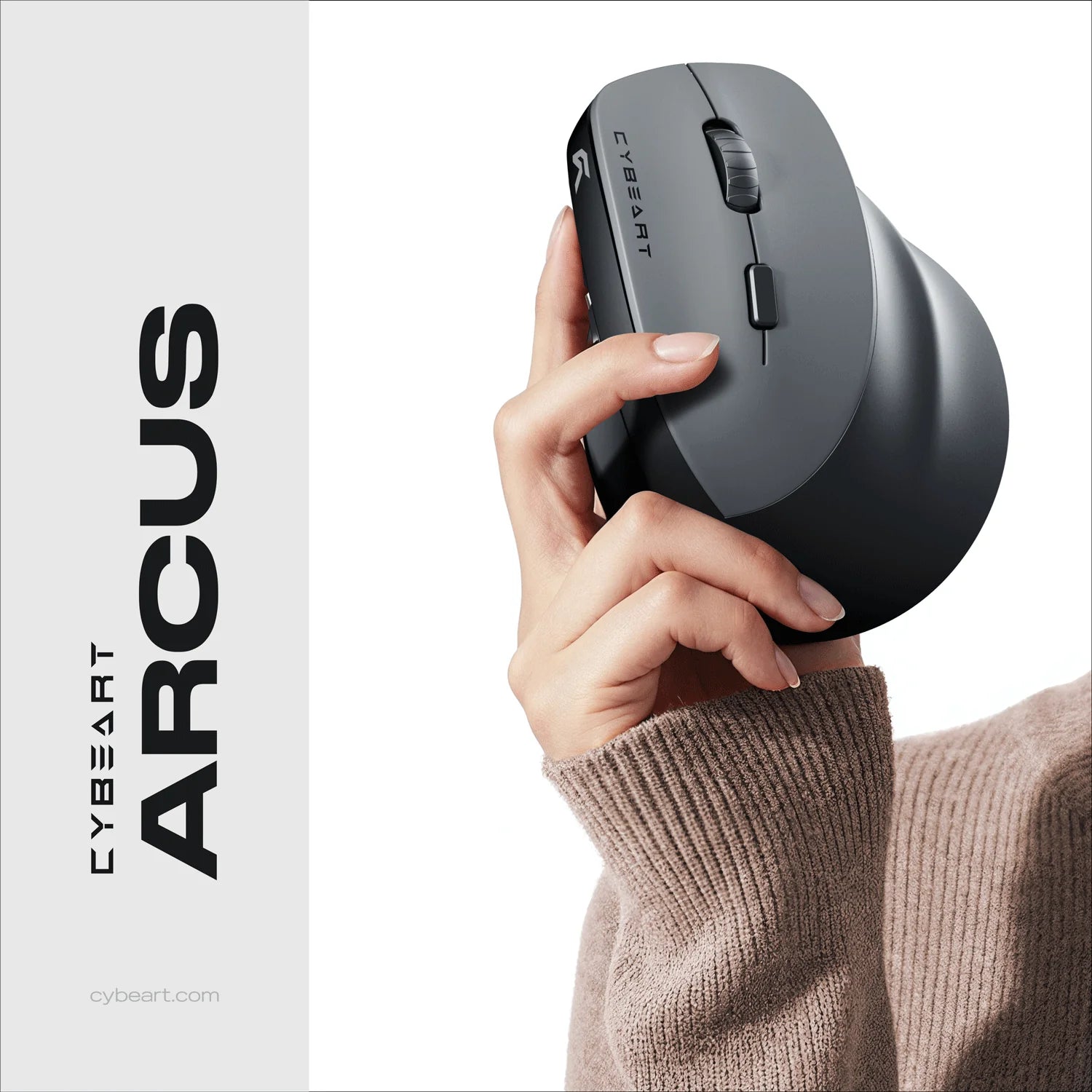 CYBEART | Arcus Wireless Ergonomic Mouse-black