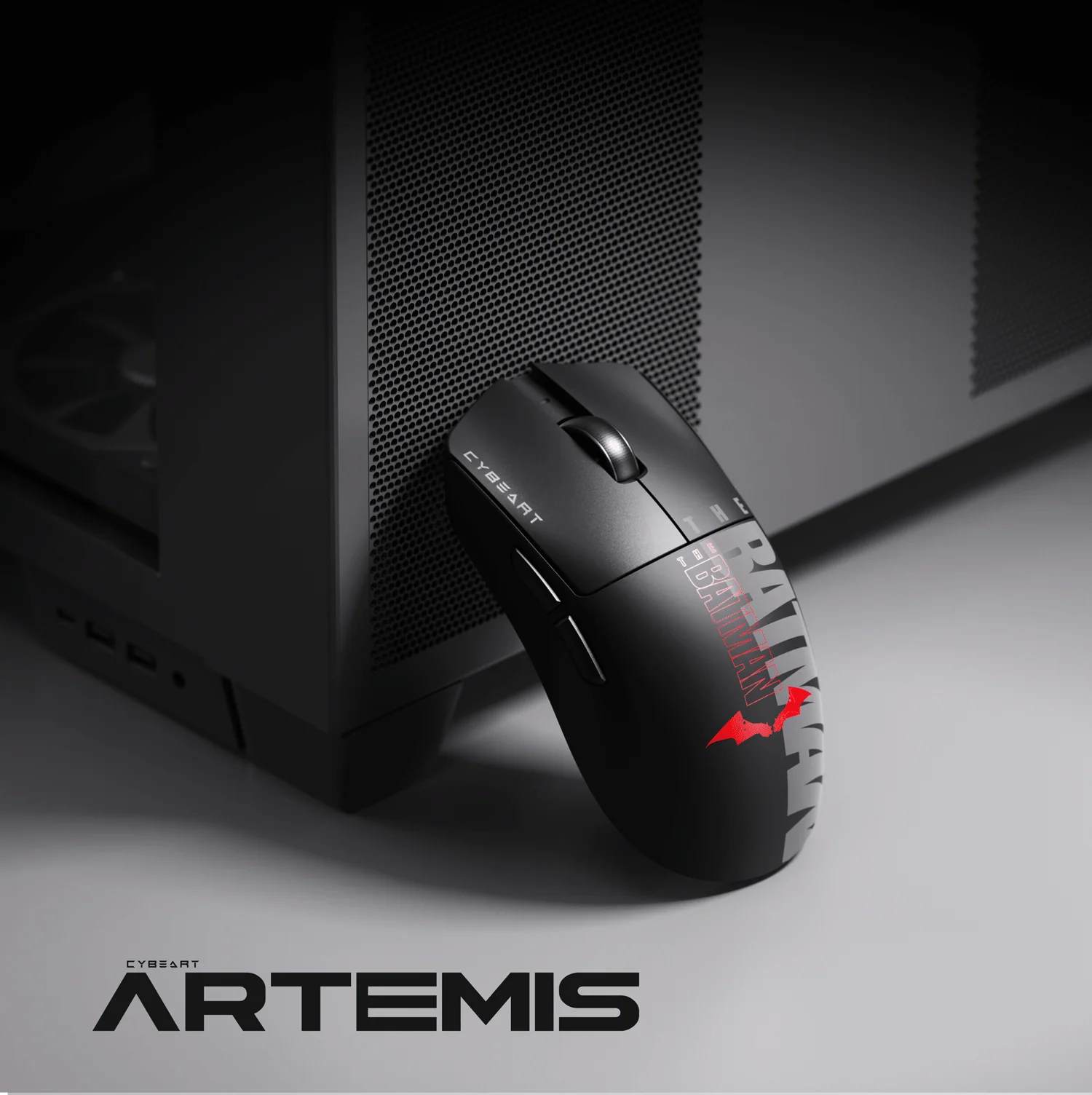 CYBEART | Artemis – Batman Edition - 1K 52g Ultra-light Hot-Swap Battery Tri-Mode Wireless Gaming Mouse