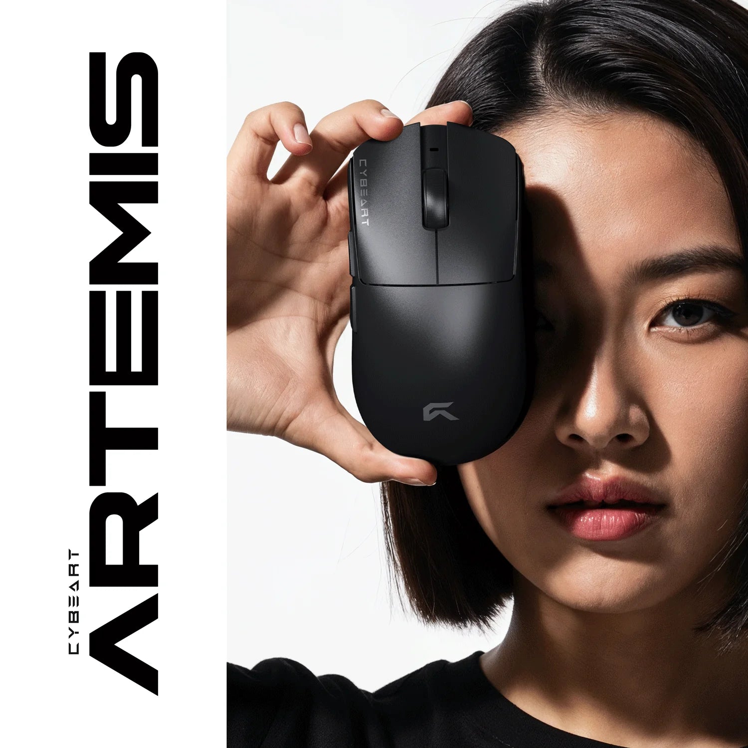 CYBEART | Artemis - 1K 52g Ultra-light Hot-Swap Battery Tri-Mode Wireless Gaming Mouse - Black