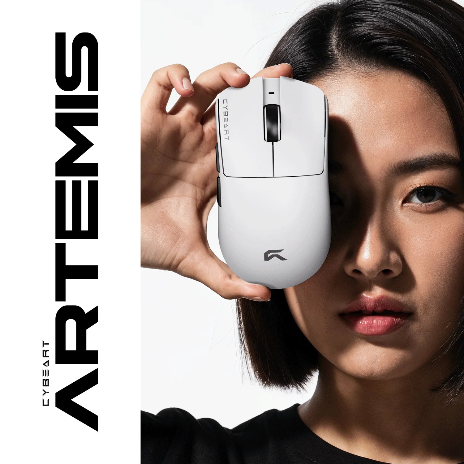 CYBEART | Artemis - 1K 52g Ultra-light Hot-Swap Battery Tri-Mode Wireless Gaming Mouse - White
