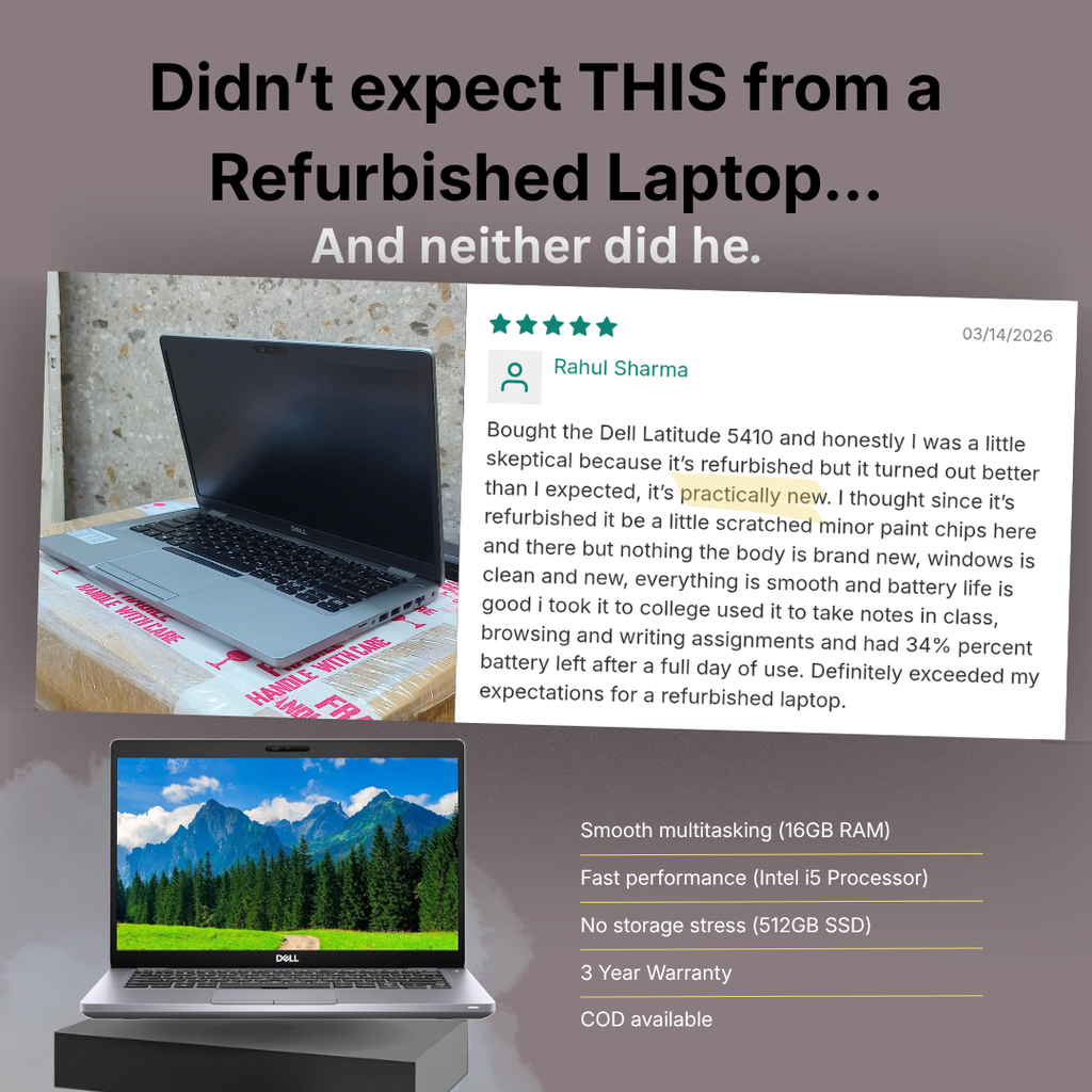 Dell Latitude 5410 – Professionally Refurbished | i5 10th Gen | 16GB RAM | 512GB SSD | 14”