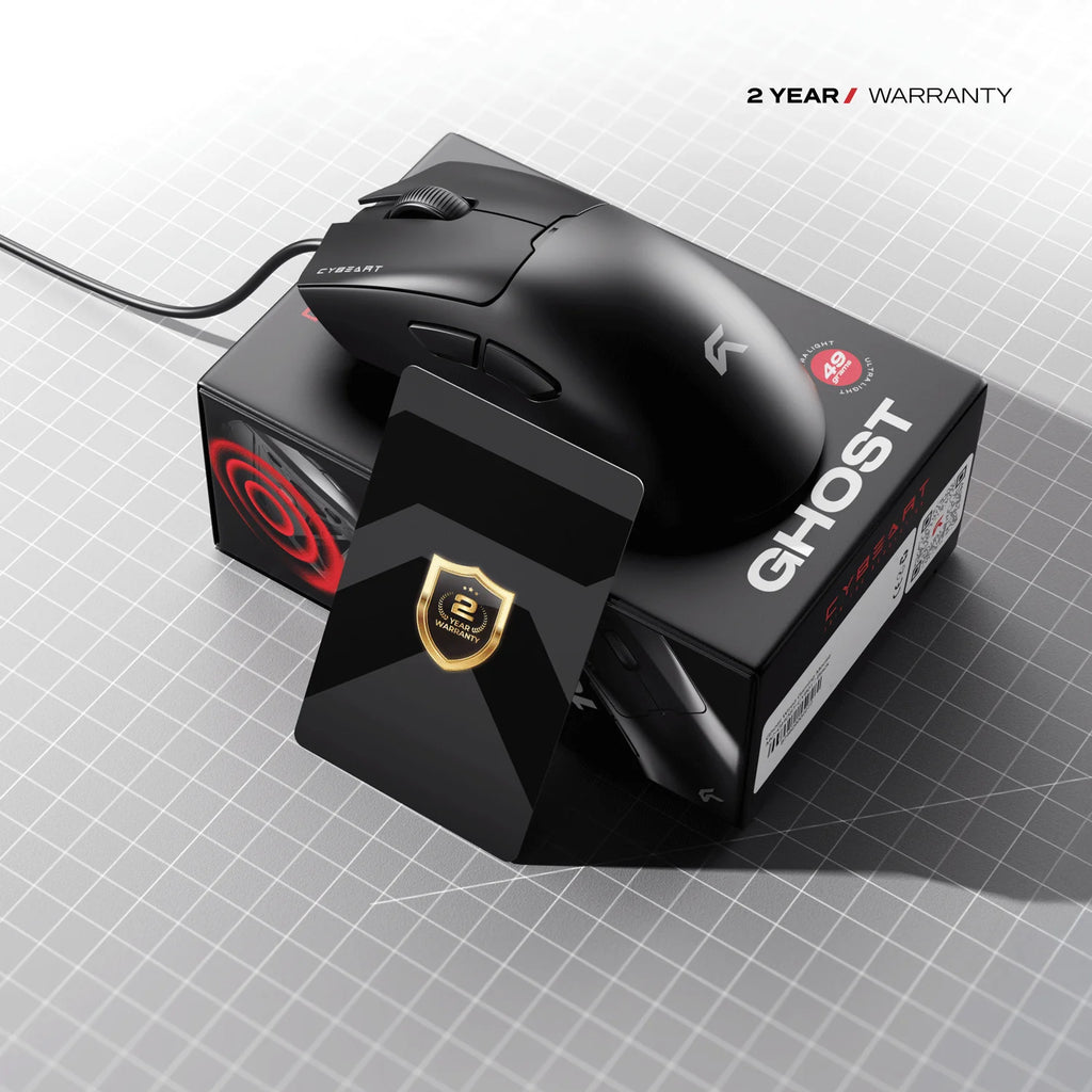 CYBEART | Ghost - 49g Ultra-light Wired Gaming Mouse - Black