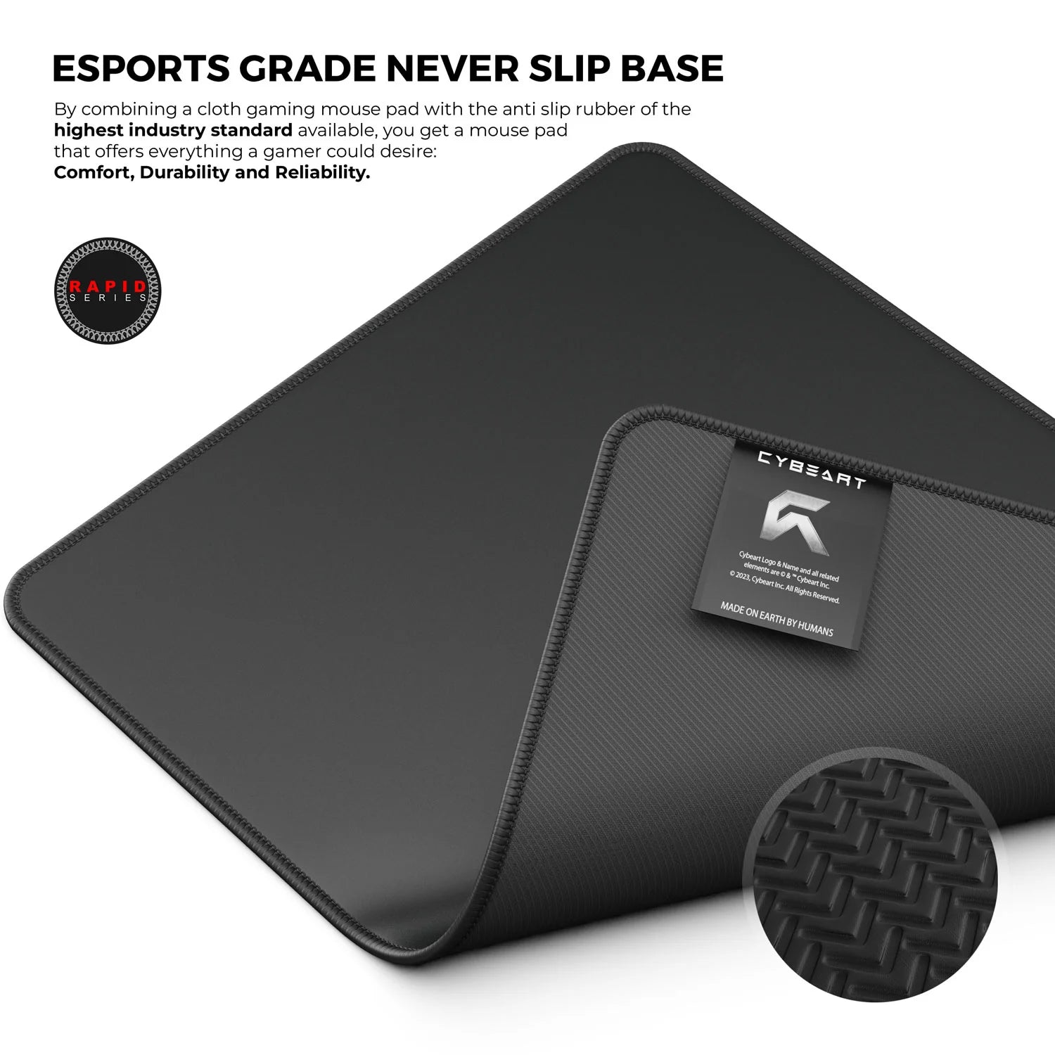 Cybeart | Ghost (Black) Gaming Mouse Pad