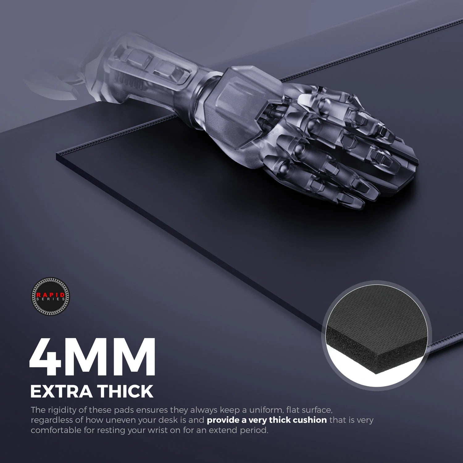 Cybeart | Ghost (Black) Gaming Mouse Pad