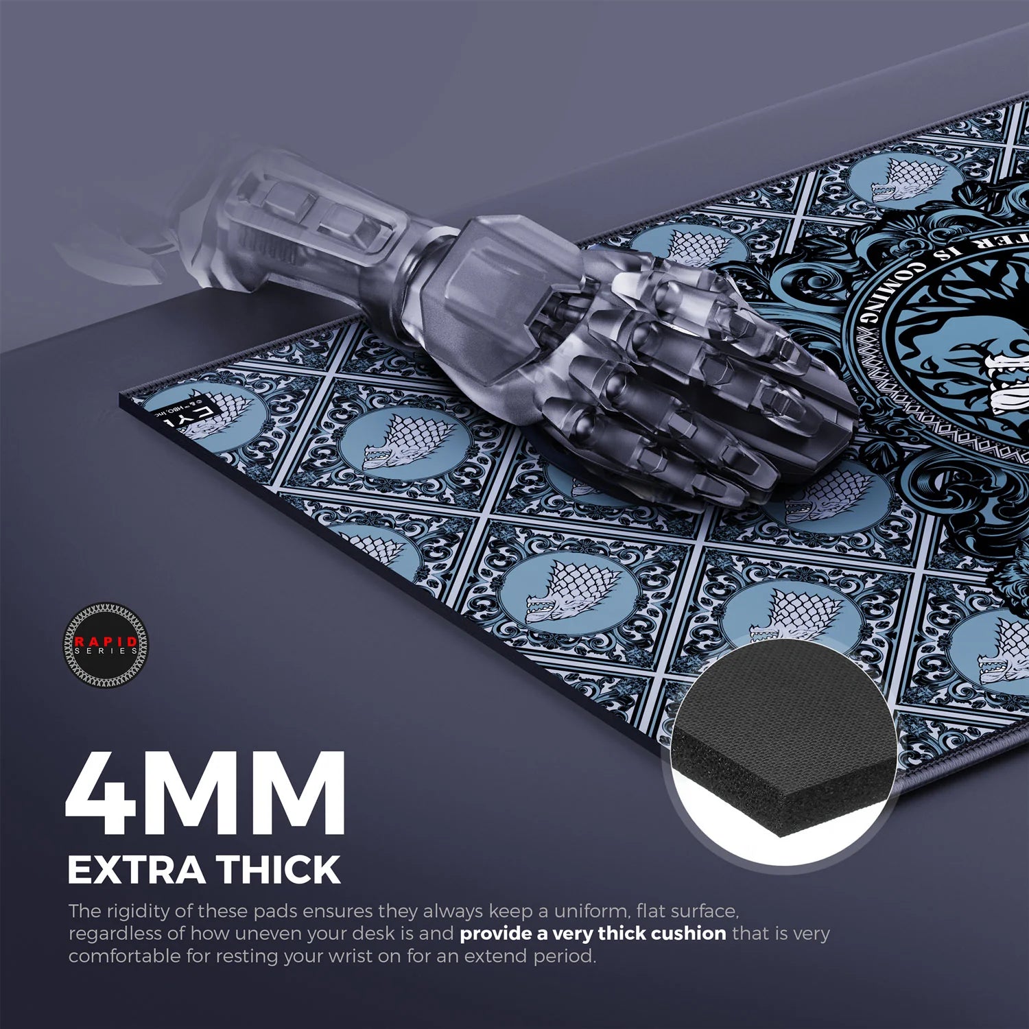 Cybeart | House Stark - Game of Thrones Gaming Mouse Pad
