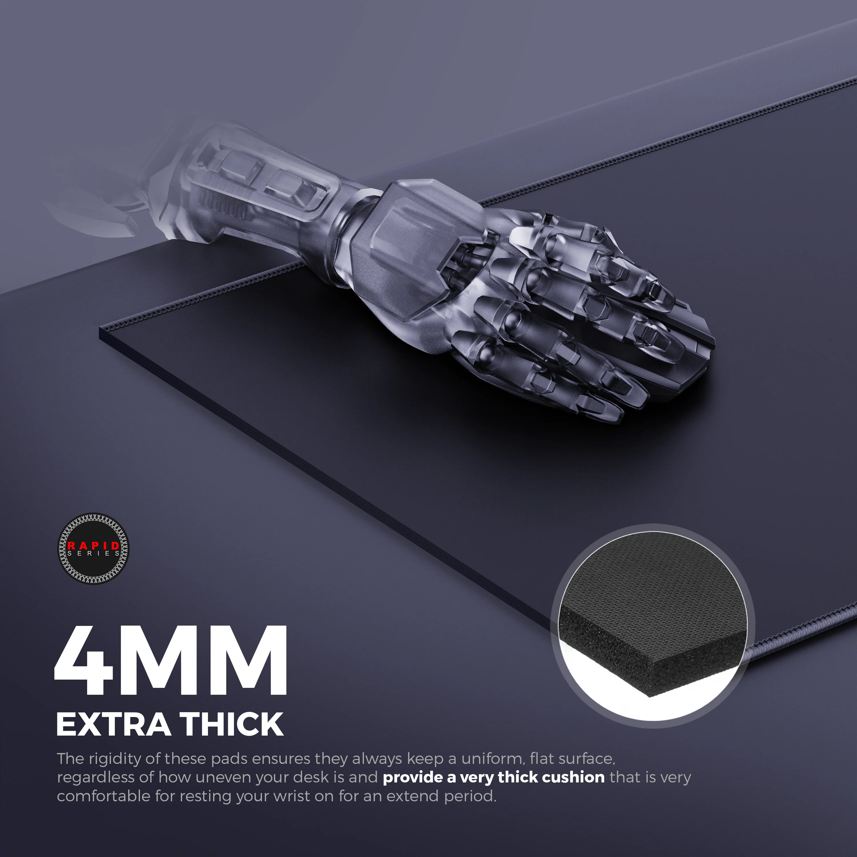 Cybeart | Ghost (Black) Gaming Mouse Pad