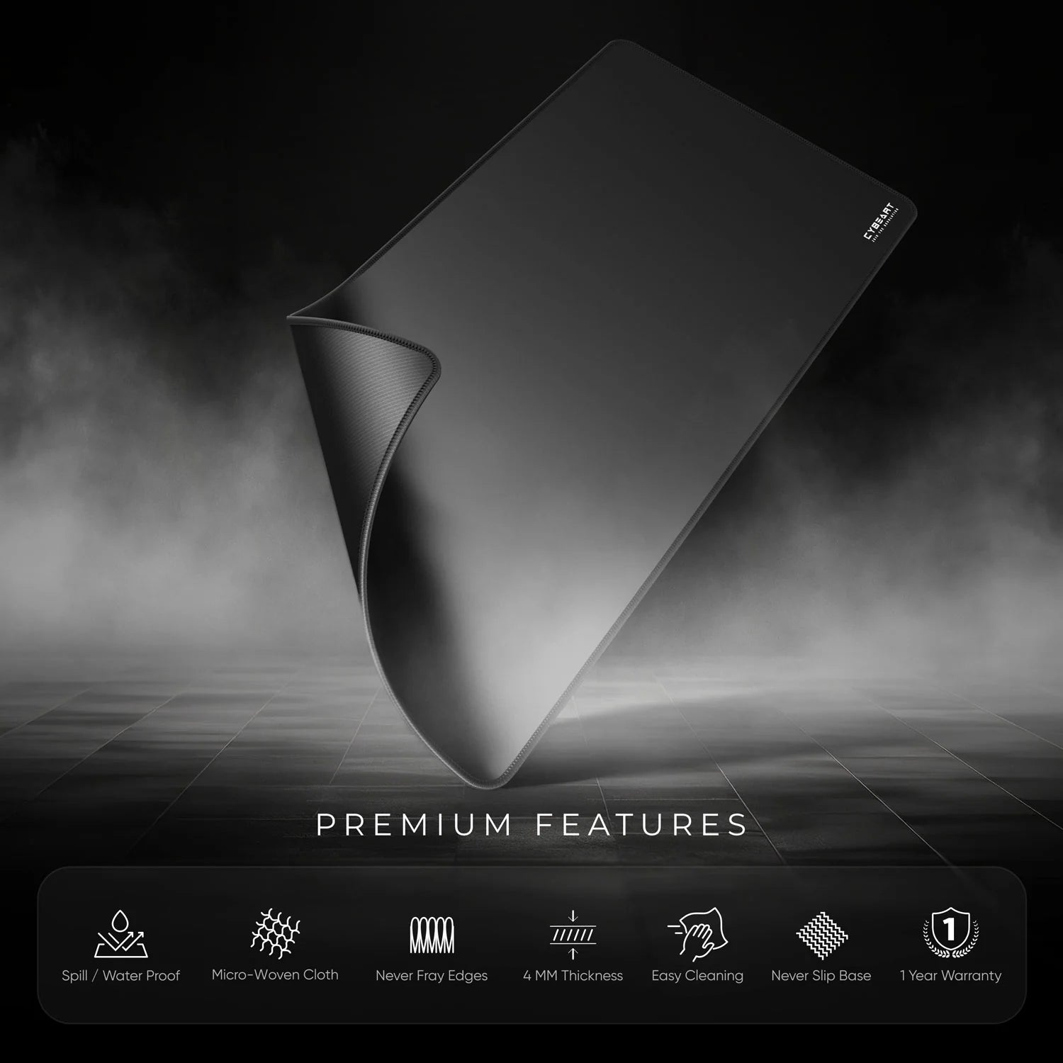 Cybeart | Ghost (Black) Gaming Mouse Pad