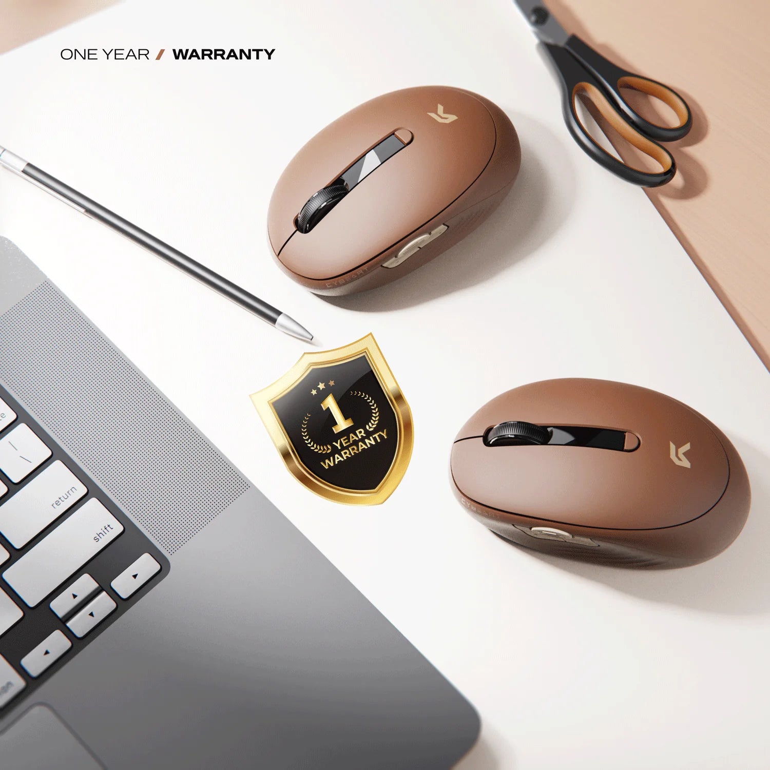 CYBEART | Pocket Wireless Ergonomic Mouse- Mocha Mousse