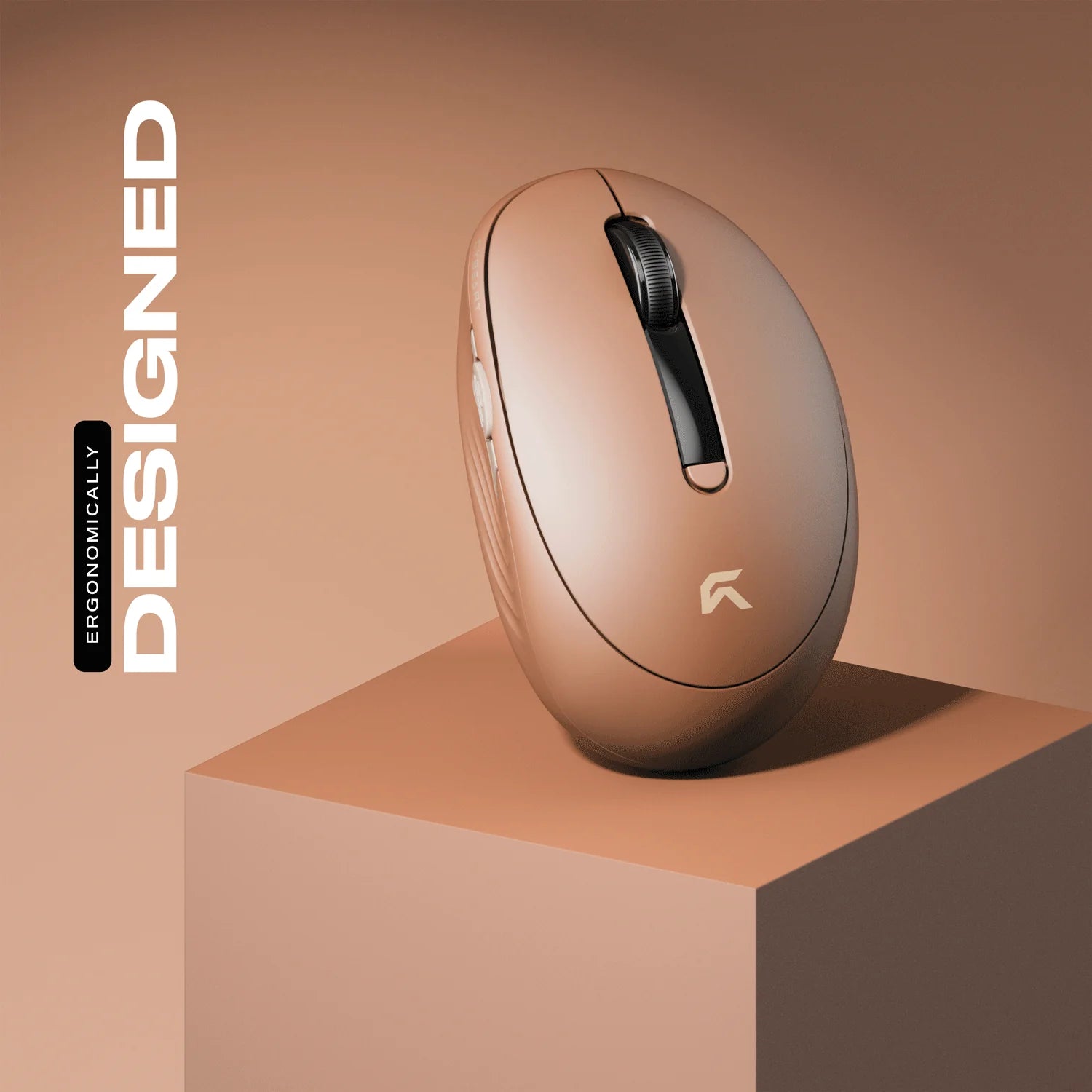 CYBEART | Pocket Wireless Ergonomic Mouse- Mocha Mousse