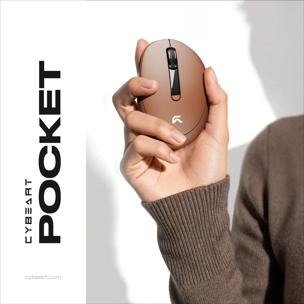 CYBEART | Pocket Wireless Ergonomic Mouse- Mocha Mousse