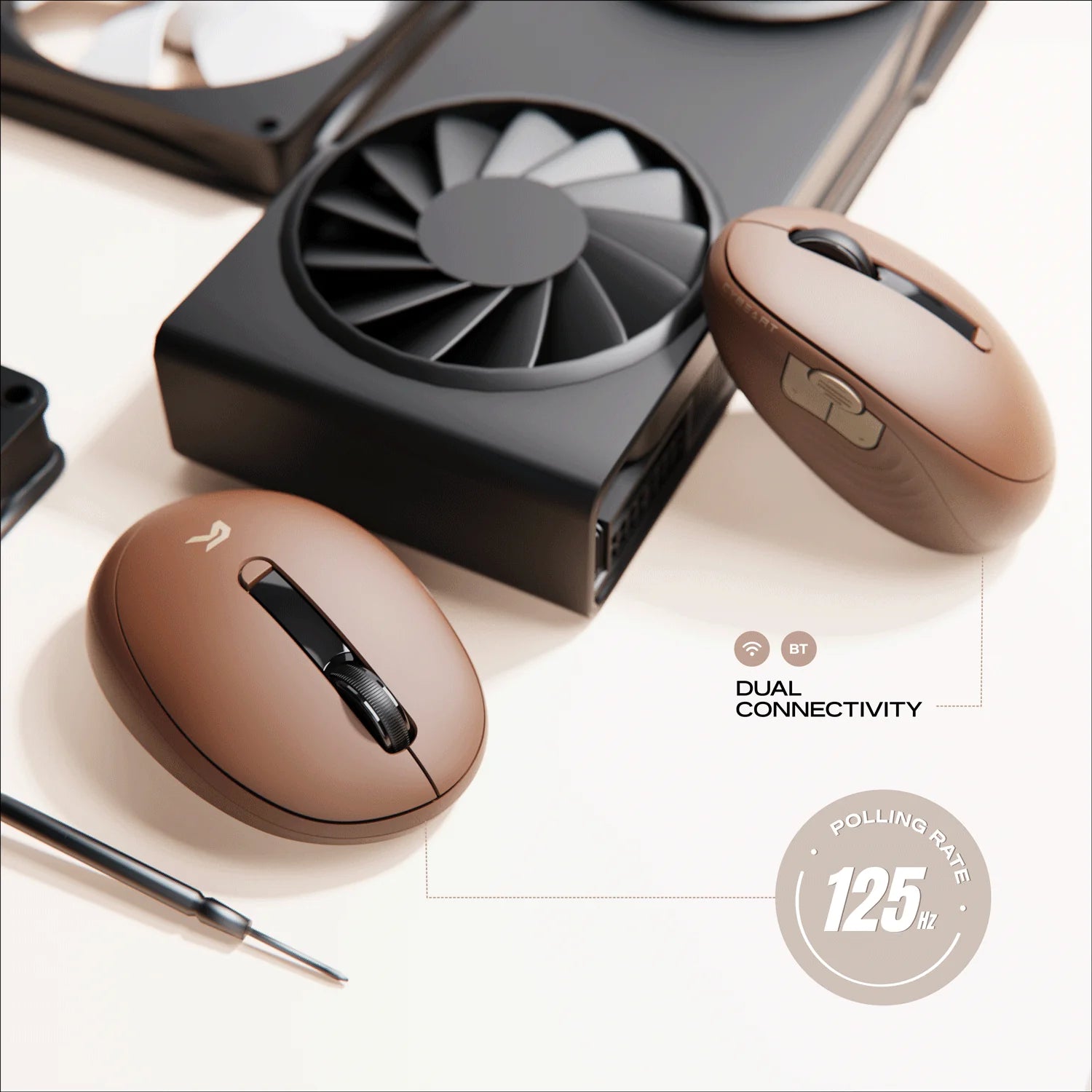 CYBEART | Pocket Wireless Ergonomic Mouse- Mocha Mousse