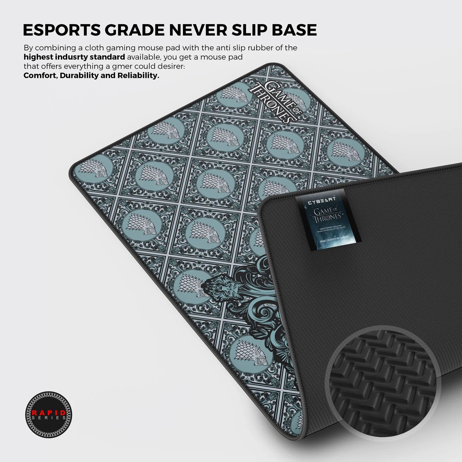 Cybeart | House Stark - Game of Thrones Gaming Mouse Pad