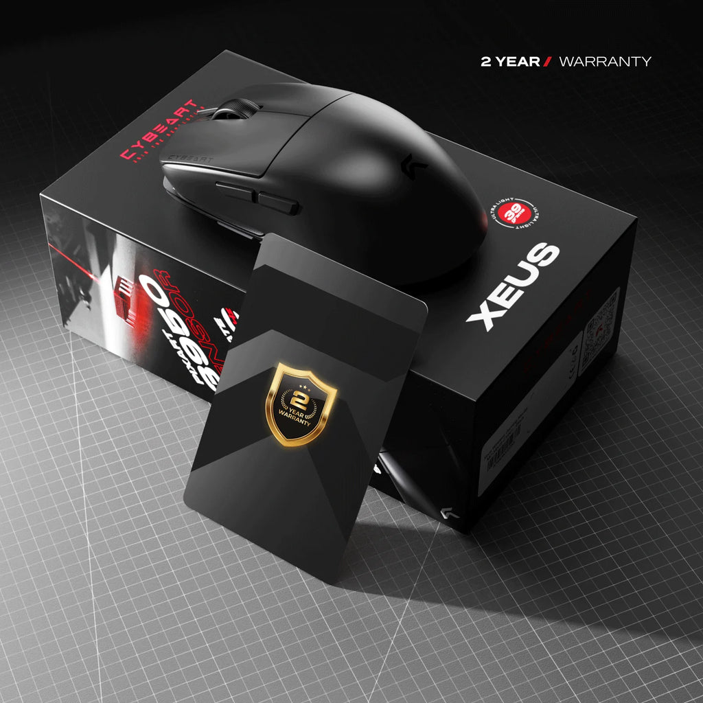 CYBEART | Xeus - 8K 39g Ultra-light Tri-Mode Wireless Gaming Mouse - Black