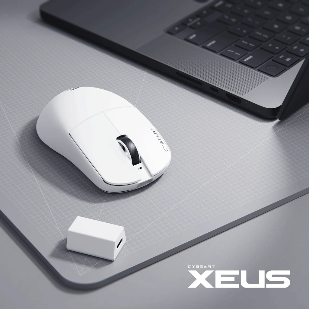 CYBEART | Xeus - 8K 39g Ultra-light Tri-Mode Wireless Gaming Mouse - White