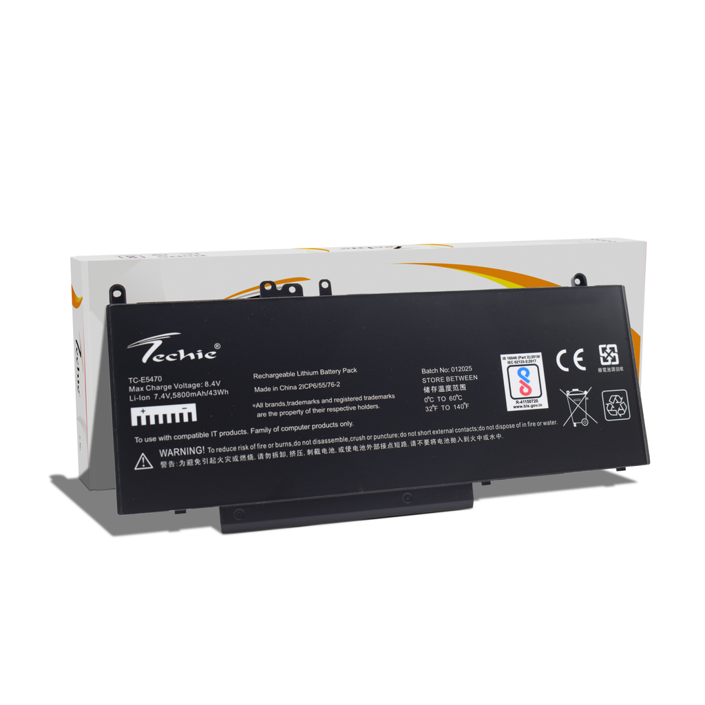 Techie Compatible Laptop Battery for Dell E5470 – Latitude E5450 / E5470 / E5550 / E5570 (6MT4T Series)