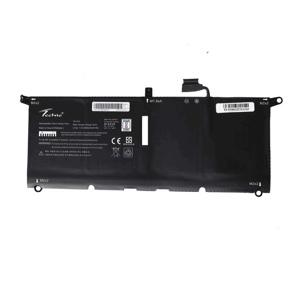 Techie Compatible Laptop Battery for Dell XPS 13 (0H754V / G8VCF)