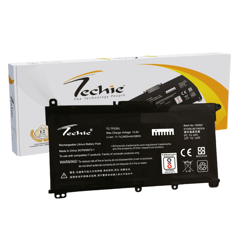 Techie Compatible Laptop Battery for HP TF03XL – Pavilion 14-BF / 14-BK / 14-CD / 15-DA / 15-CC / Pavilion X360 Series
