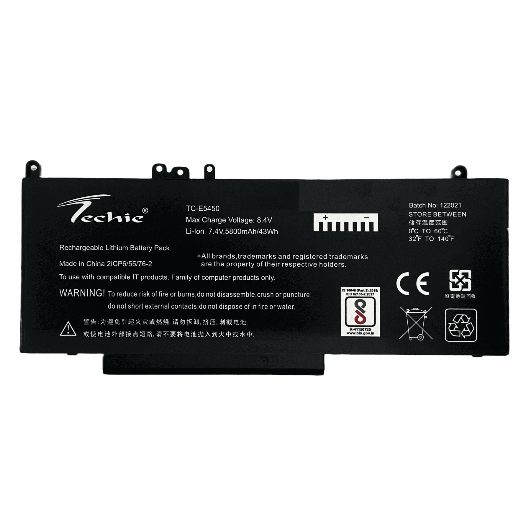 Techie Compatible Laptop Battery for Dell E5450 – G5M10 / Latitude E5550 / E5570 / E5470 Series
