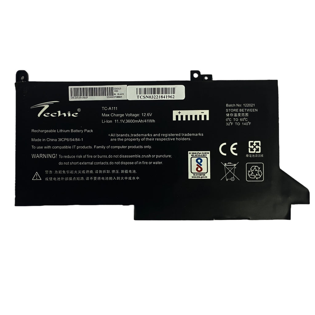 Techie Compatible Laptop Battery for Dell Latitude E7280 / E7380 / E7480 (DJ1J0)