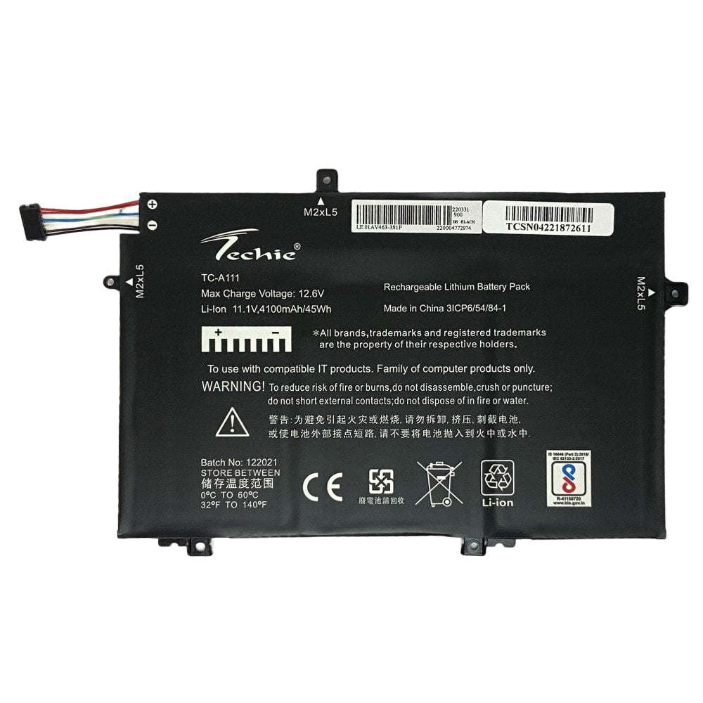 Techie Compatible Laptop Battery for Lenovo ThinkPad L480 / L490 / L580 / L590 / L14 Series (L17L3P52)