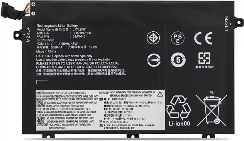Techie Compatible Laptop Battery for Lenovo E480 – R480, R580 Laptops
