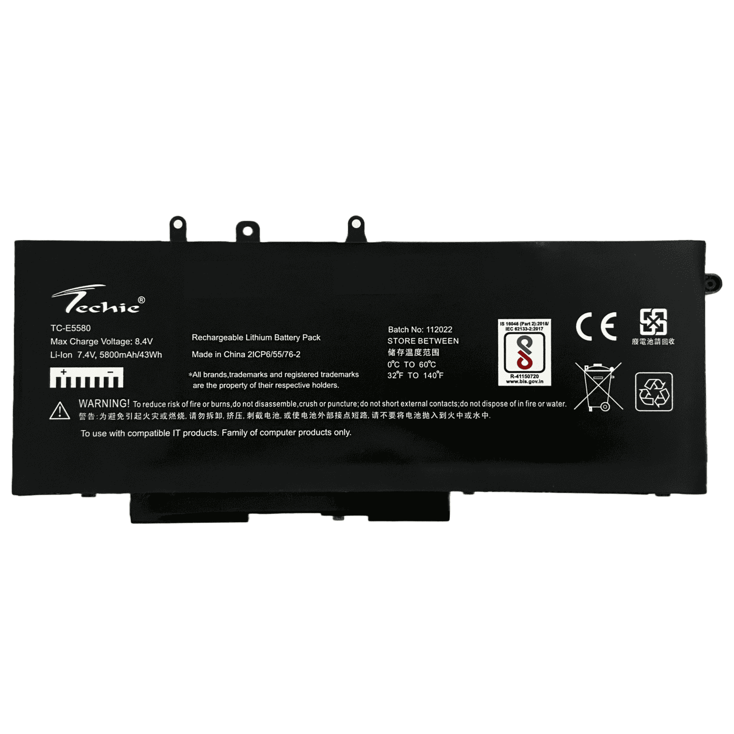 Techie Compatible Laptop Battery for Dell E5580 – Latitude 5490 / 5491 / 5580 / 5480 / 5280 / 5290 Series
