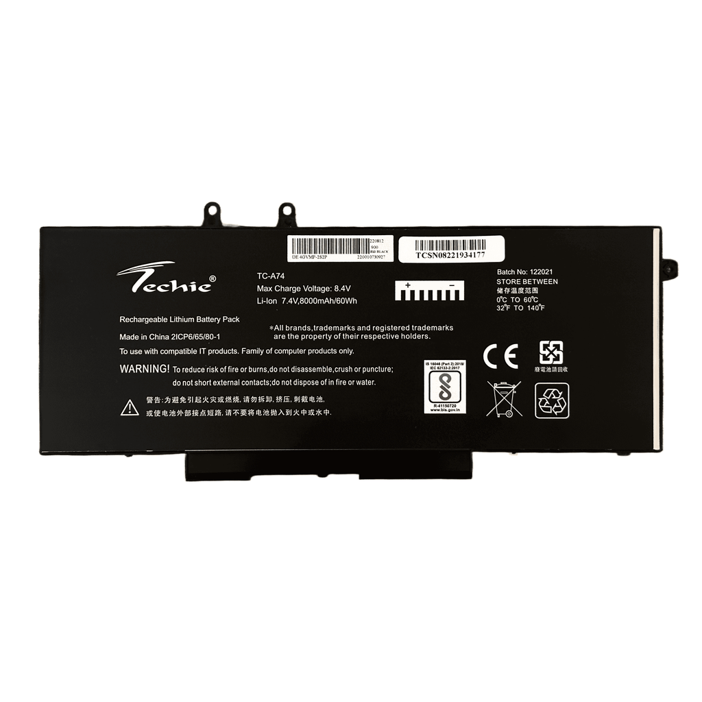 Techie Compatible Laptop Battery for Dell Latitude 5400 / 5401 / 5500 (3541 / 4GVMP)