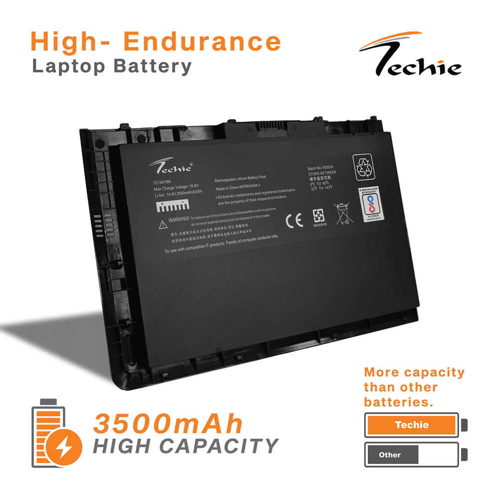 Techie Compatible Laptop Battery for HP EliteBook Folio Series (9470M / 9480M)