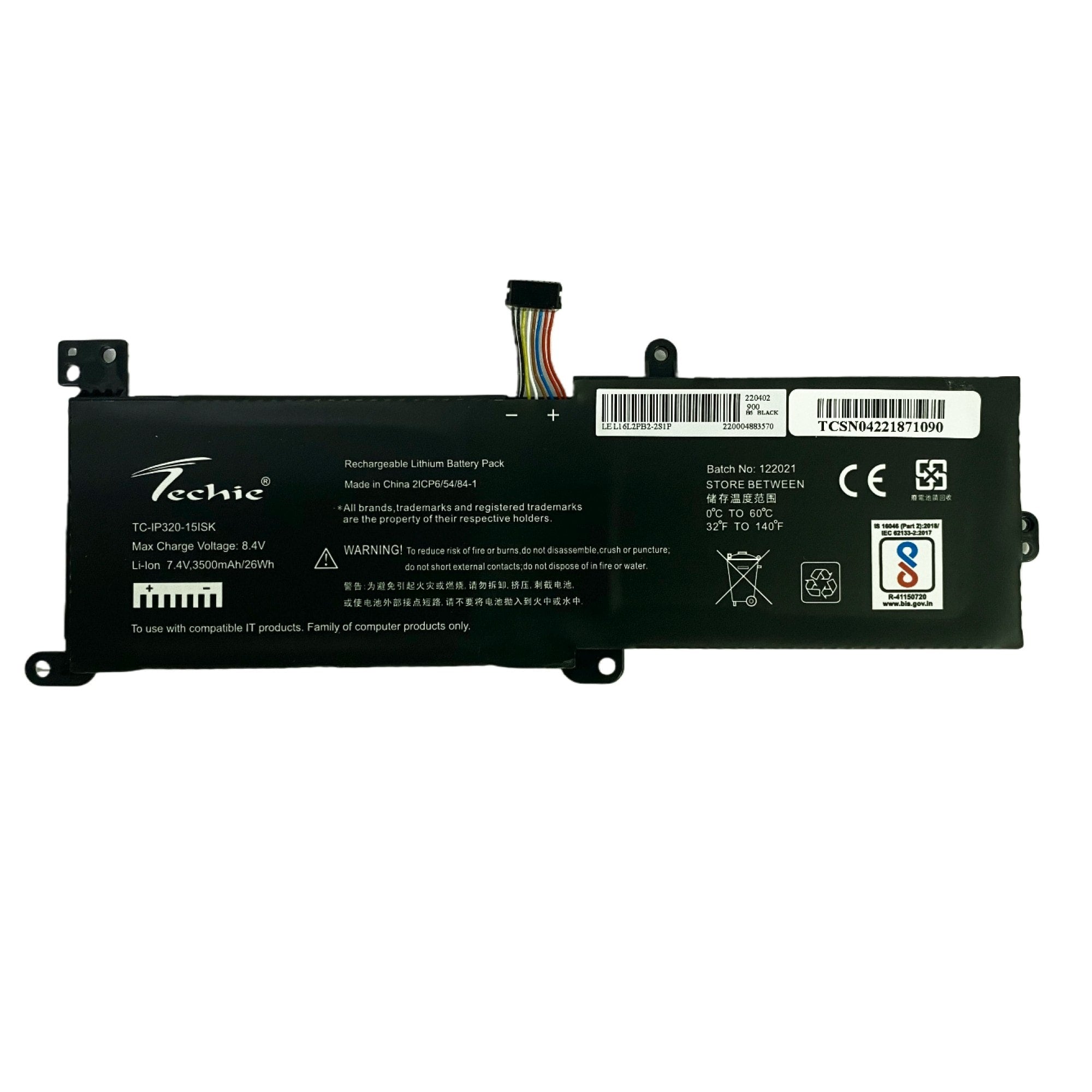 Techie Compatible Laptop Battery for Lenovo IdeaPad Series (L16C2PB1 / L16C2PB2)