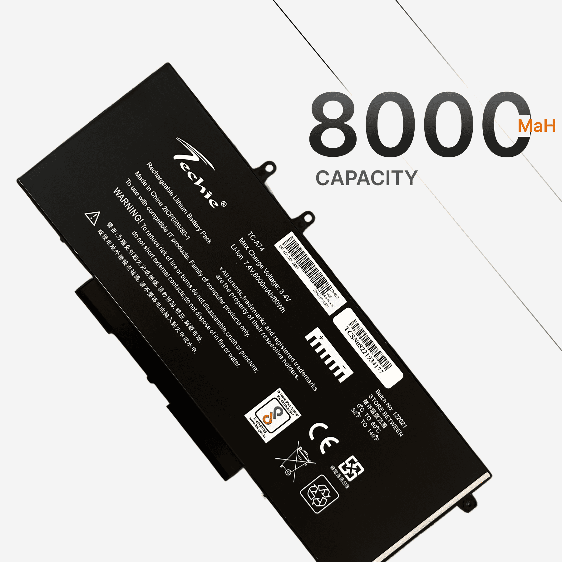 Techie Compatible Laptop Battery for Dell Latitude 5400 / 5401 / 5500 (3541 / 4GVMP)