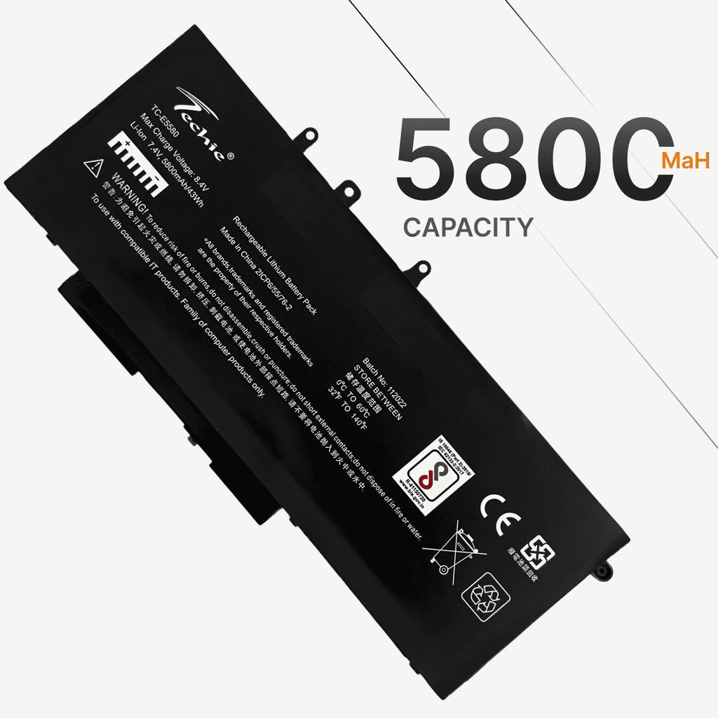 Techie Compatible Laptop Battery for Dell E5580 – Latitude 5490 / 5491 / 5580 / 5480 / 5280 / 5290 Series