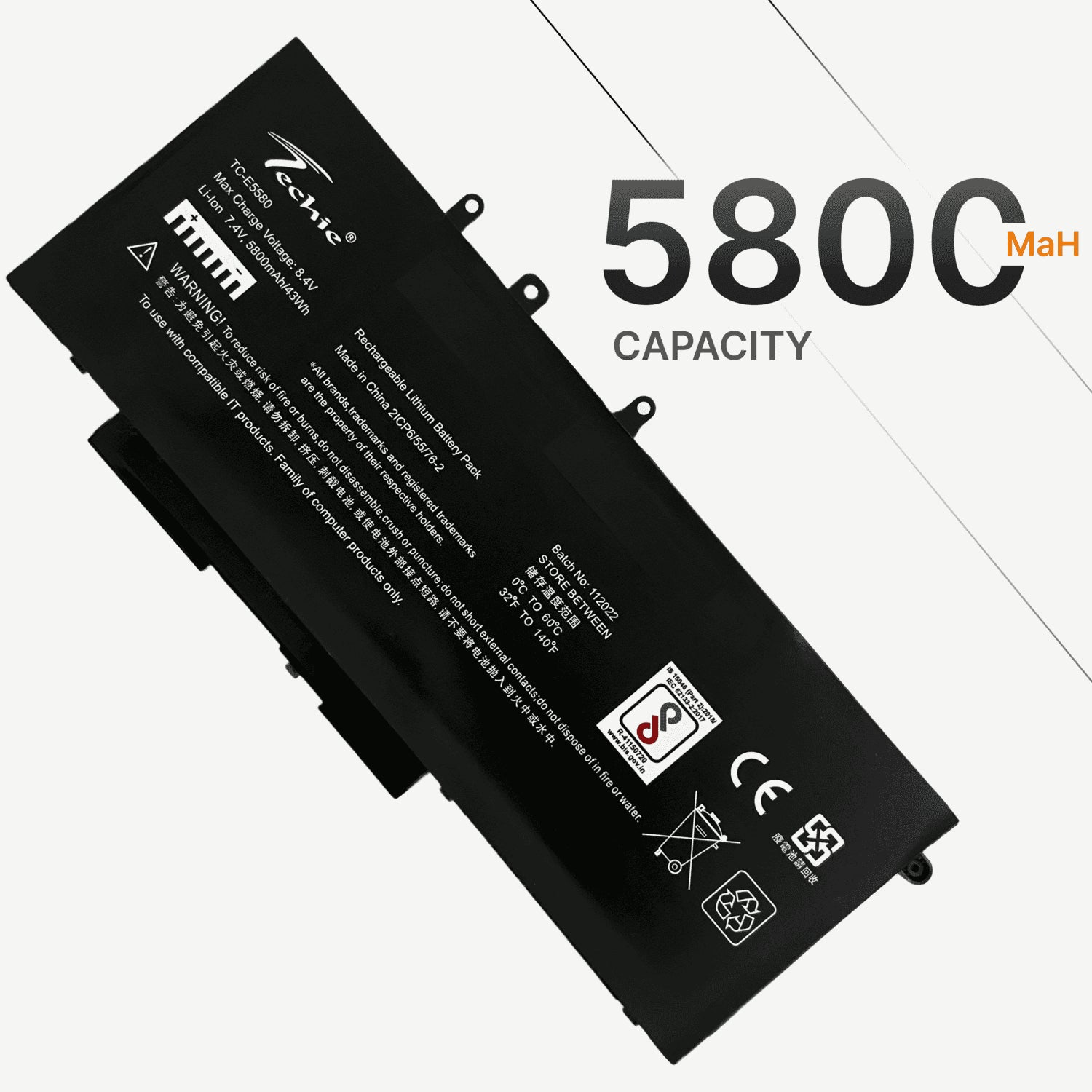 Techie Compatible Laptop Battery for Dell E5580 – Latitude 5490 / 5491 / 5580 / 5480 / 5280 / 5290 Series