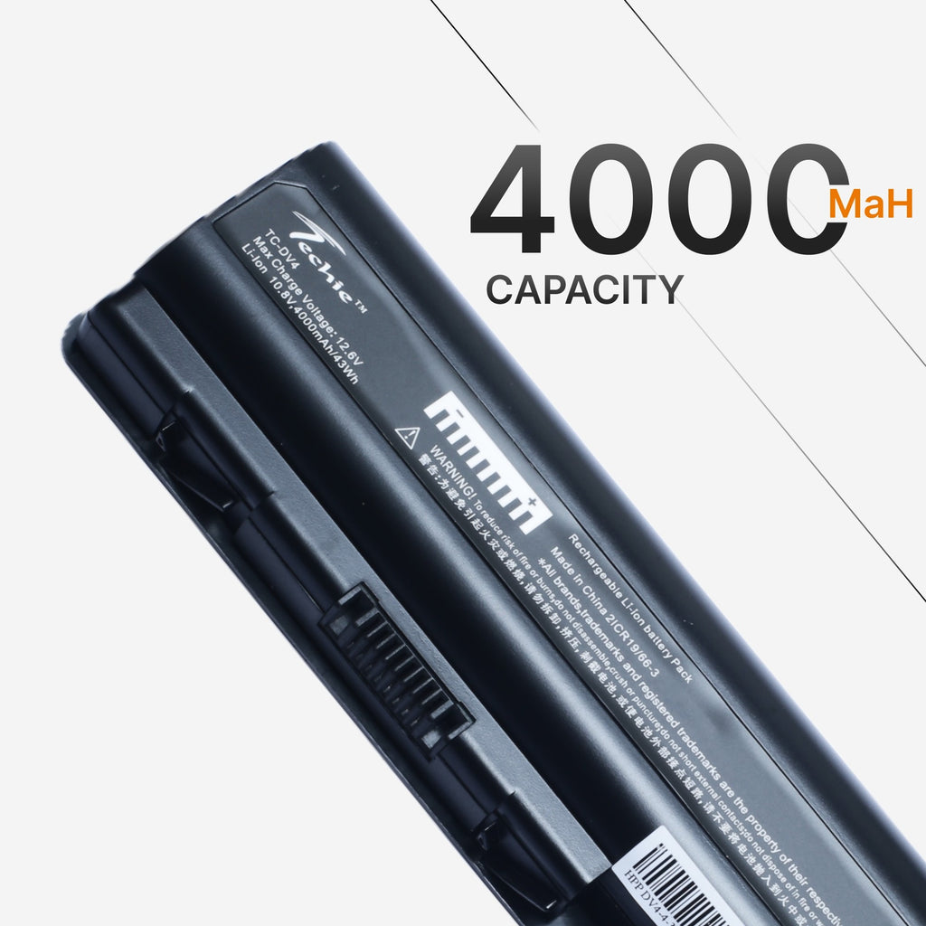 Techie Compatible Laptop Battery for HP Pavilion DV4 / Compaq Presario Series