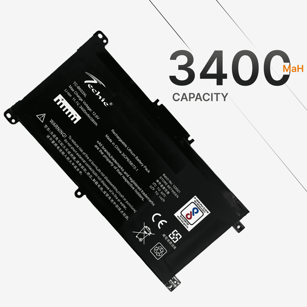 Techie Compatible Laptop Battery for HP BK03XL – HSTNN-LB7S (Pavilion X360 14-BA000NB Series)