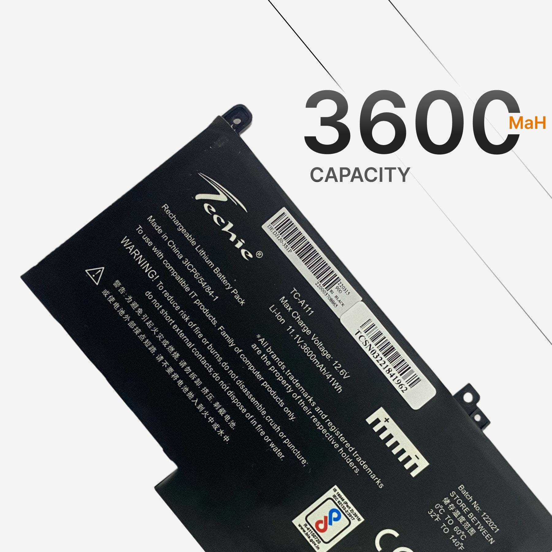 Techie Compatible Laptop Battery for Dell Latitude E7280 / E7380 / E7480 (DJ1J0)