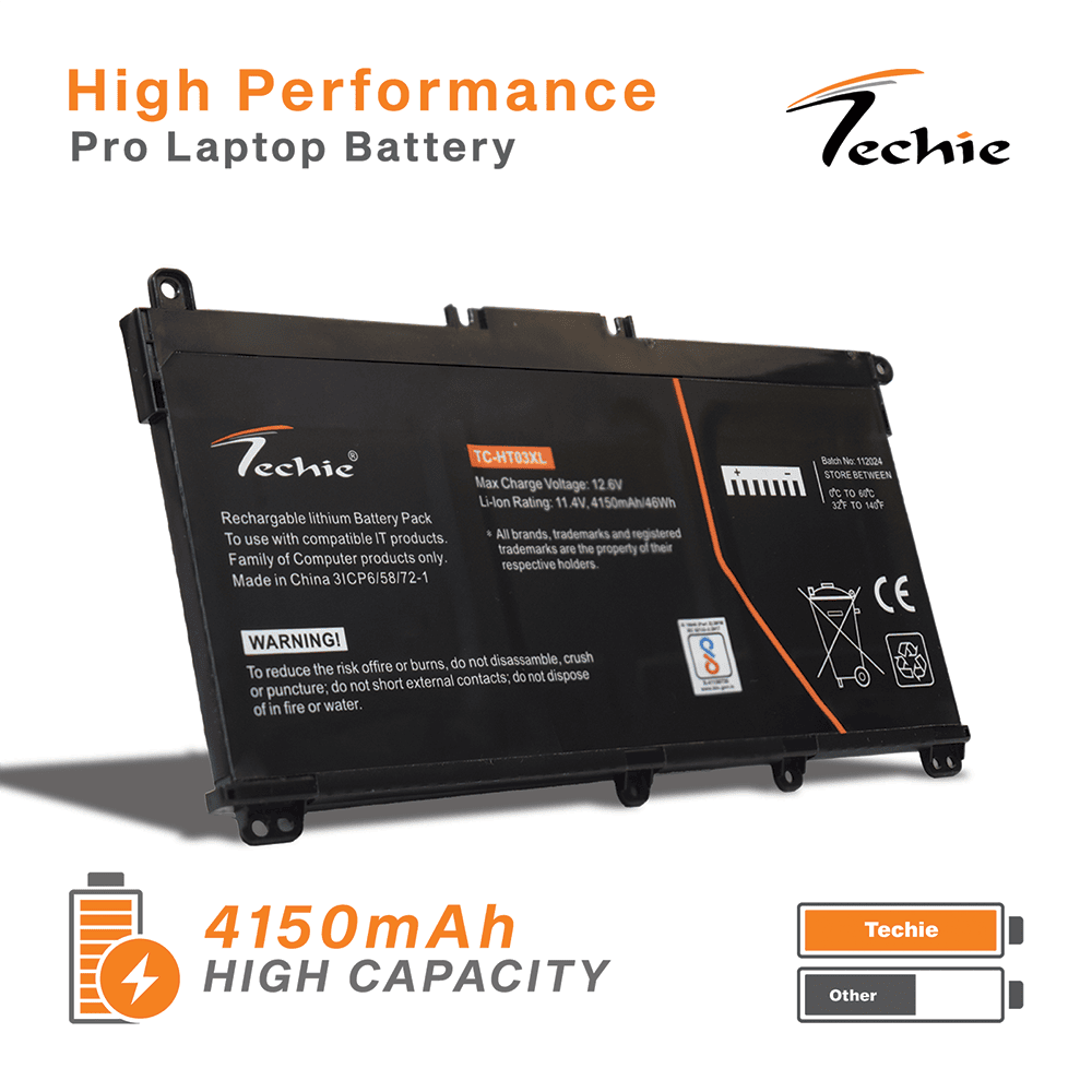 Techie Pro Series Laptop Battery for HP HT03XL