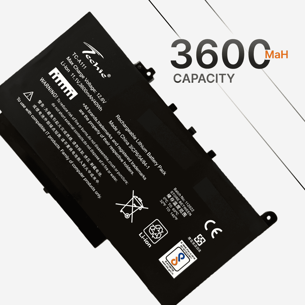 Techie Compatible Laptop Battery for Dell Latitude E7470 (0579TY / 579TY / F1KTM / PDNM2)