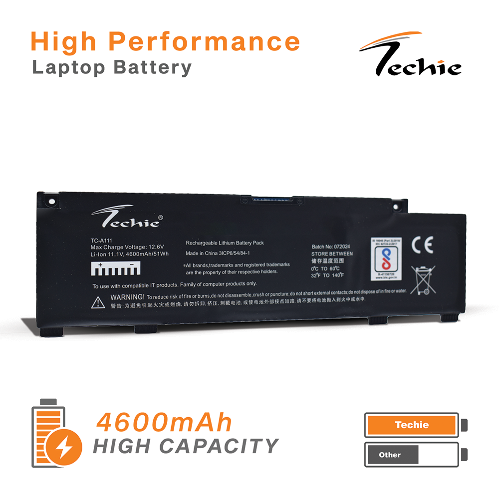 Techie Compatible Laptop Battery for Dell 266J9 – G3 15 3590 / G3 3590 Series