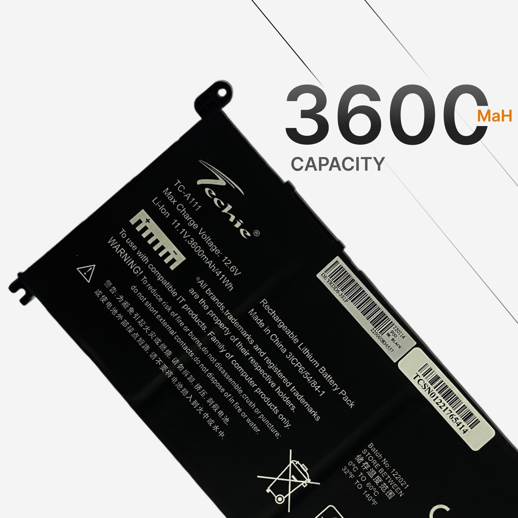 Techie Compatible Laptop Battery for Dell YRDD6 – Inspiron 14-5481 / 7581 Series