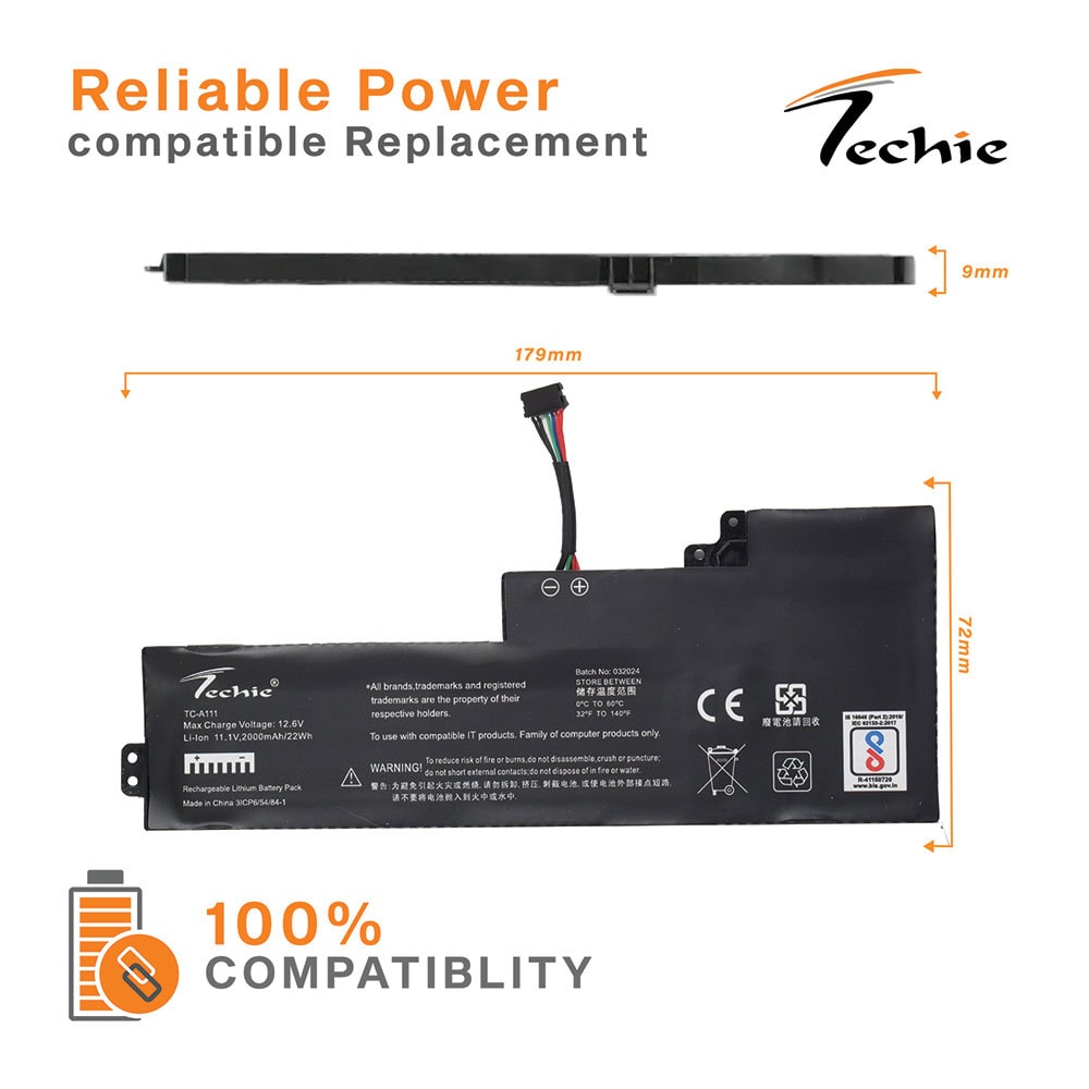 Techie Compatible Laptop Battery for Lenovo 01AV419 – 01AV420 / 01AV421 / 01AV489 (ThinkPad T480 / T470 Series)
