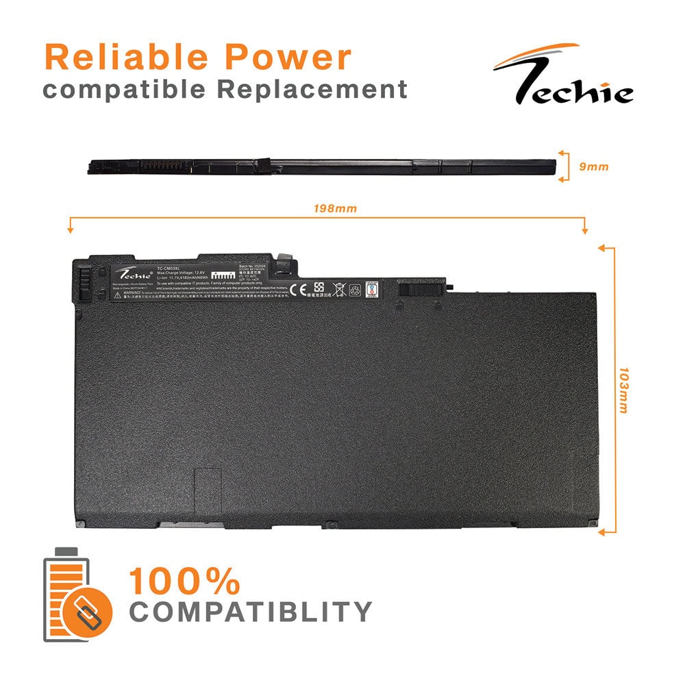 Techie Compatible Laptop Battery for HP EliteBook Series (CM03 / CM03XL / CO06 / CO06XL)