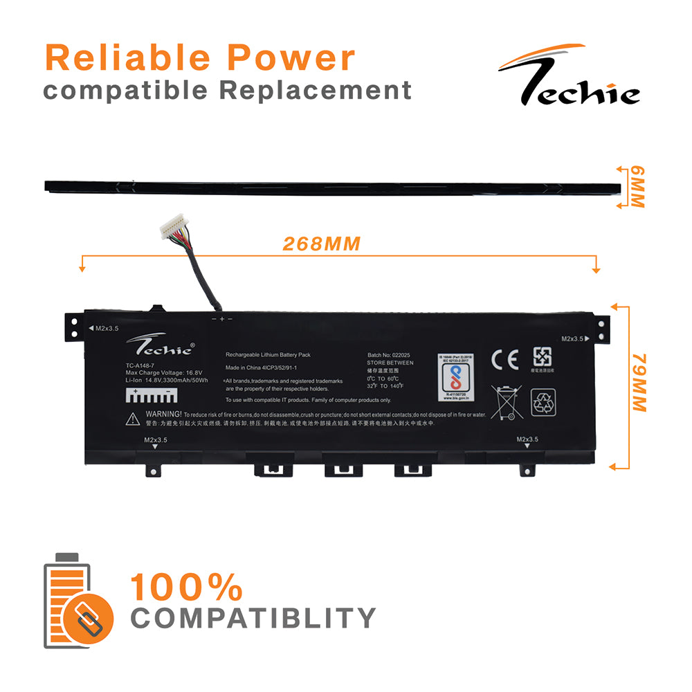 Techie Compatible Laptop Battery for HP Envy Series (KC04XL Compatible)