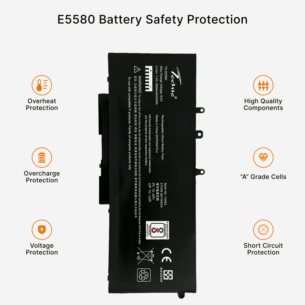 Techie Compatible Laptop Battery for Dell E5580 – Latitude 5490 / 5491 / 5580 / 5480 / 5280 / 5290 Series