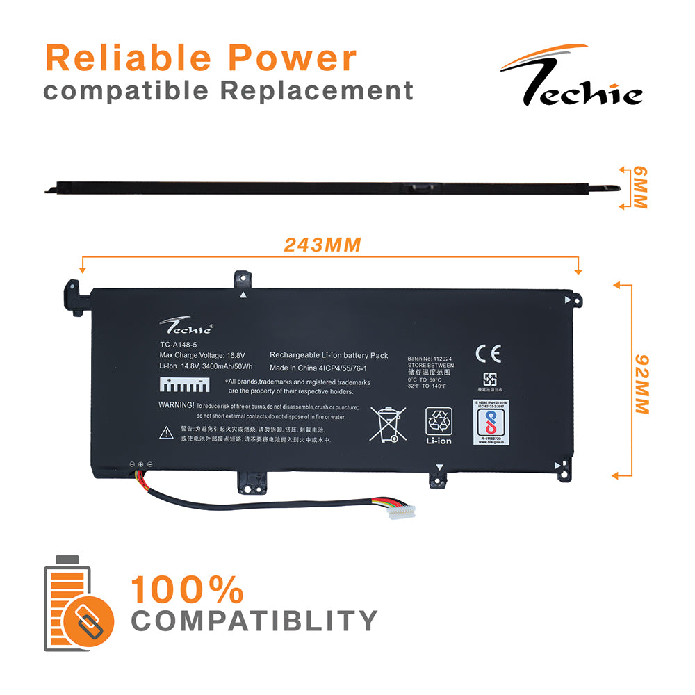 Techie Compatible Laptop Battery for HP EliteBook Series (MB04XL / MB04055XL / MBO4XL)
