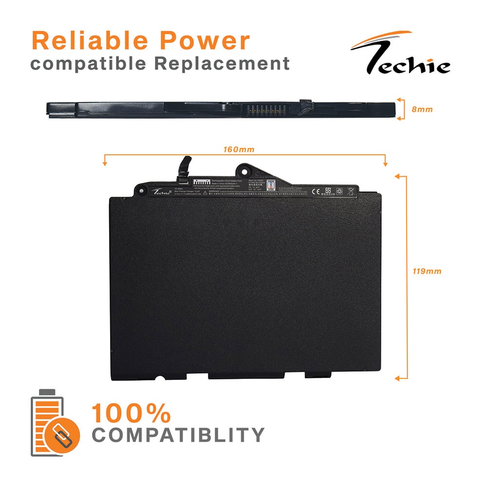 Techie Compatible Laptop Battery for HP SN03XL / ST03XL – EliteBook 725 G3/G4, 820 G3/G4, 828 G4 Series