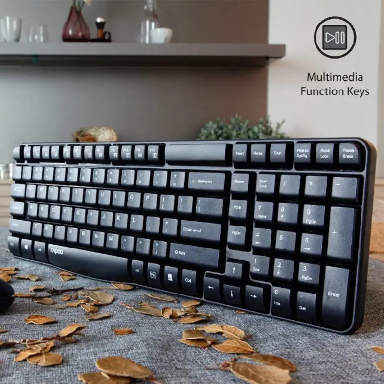 Rapoo X1800s Black Wireless Keyboard & Mouse Combo